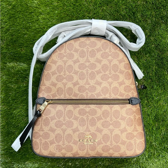Coach Signature Tan and Black Backpack - Picture 1 of 3